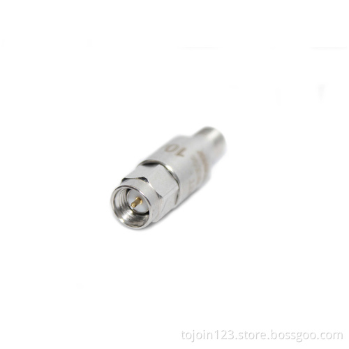 SMA coaxial fixed attenuator, DC to 6GHz, 2W 10dB Attenuator